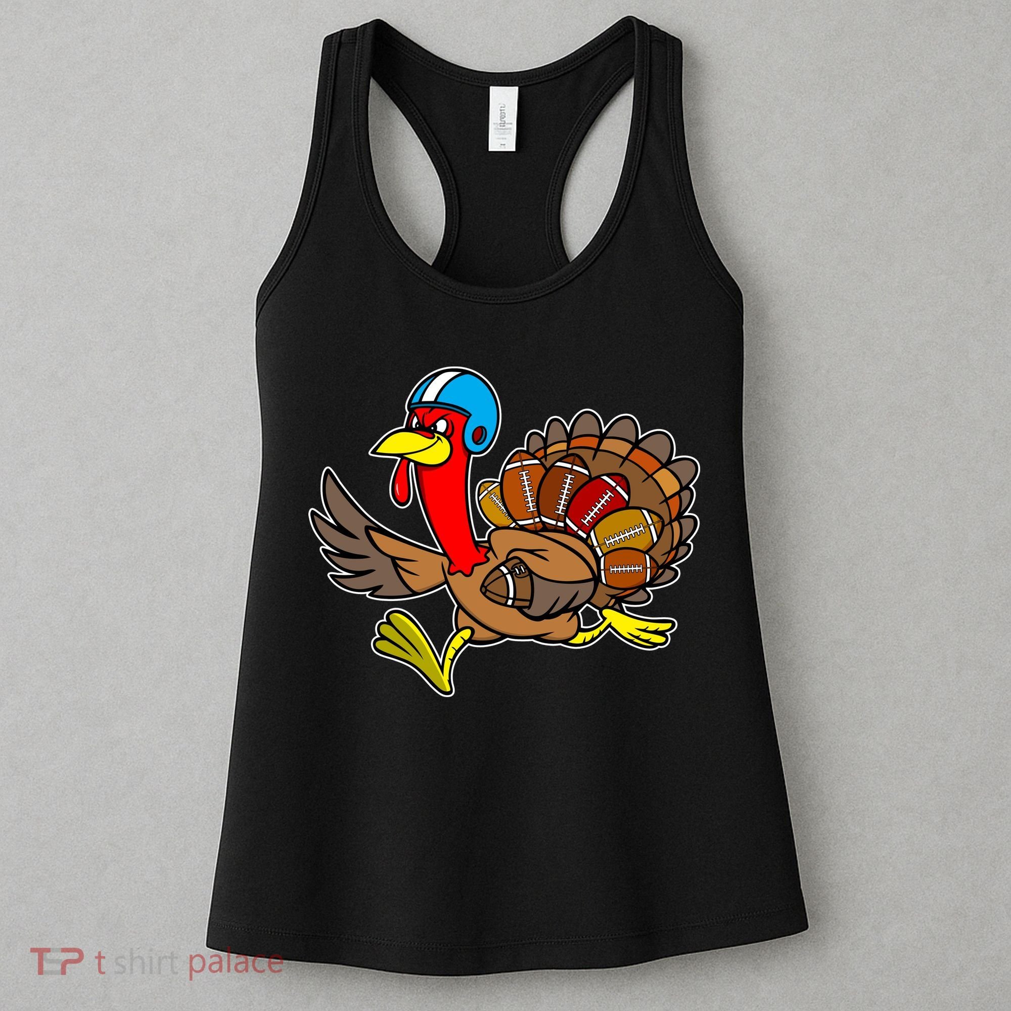 Thanksgiving Football Turkey Women's Tank Top