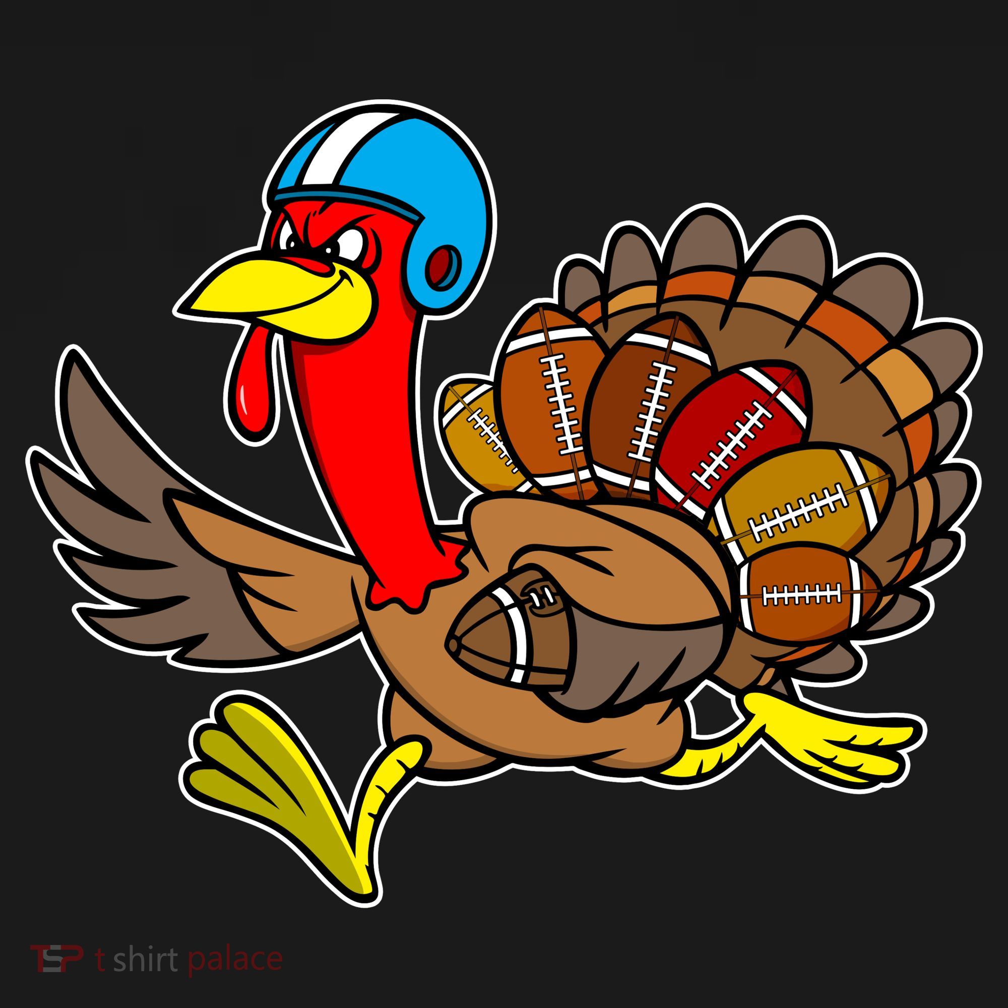 Thanksgiving Football Turkey Toddler Hoodie