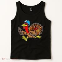 Thanksgiving Football Turkey Tank Top thumb 2