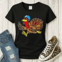 Thanksgiving Football Turkey Women's T-Shirt thumb 3