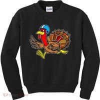 Thanksgiving Football Turkey Kids Sweatshirt thumb 0