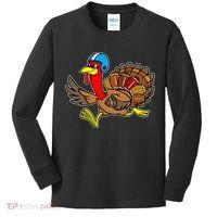 Thanksgiving Football Turkey Kids Long Sleeve Shirt thumb 0
