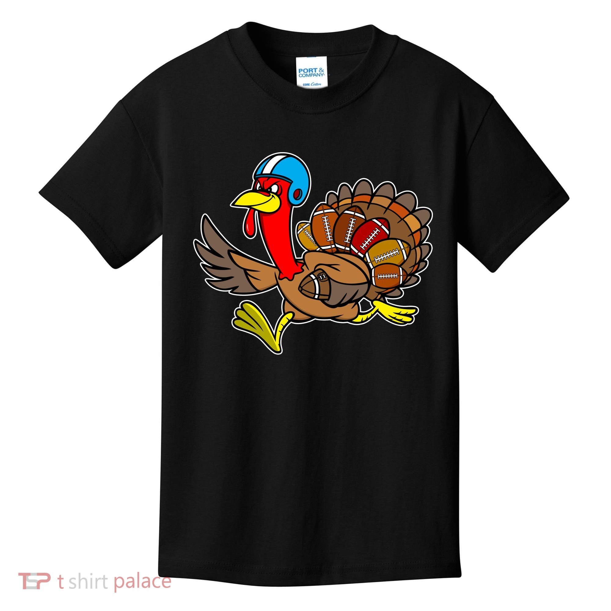 Thanksgiving Football Turkey Kids T-Shirt