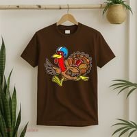 Thanksgiving Football Turkey T-Shirt thumb 2