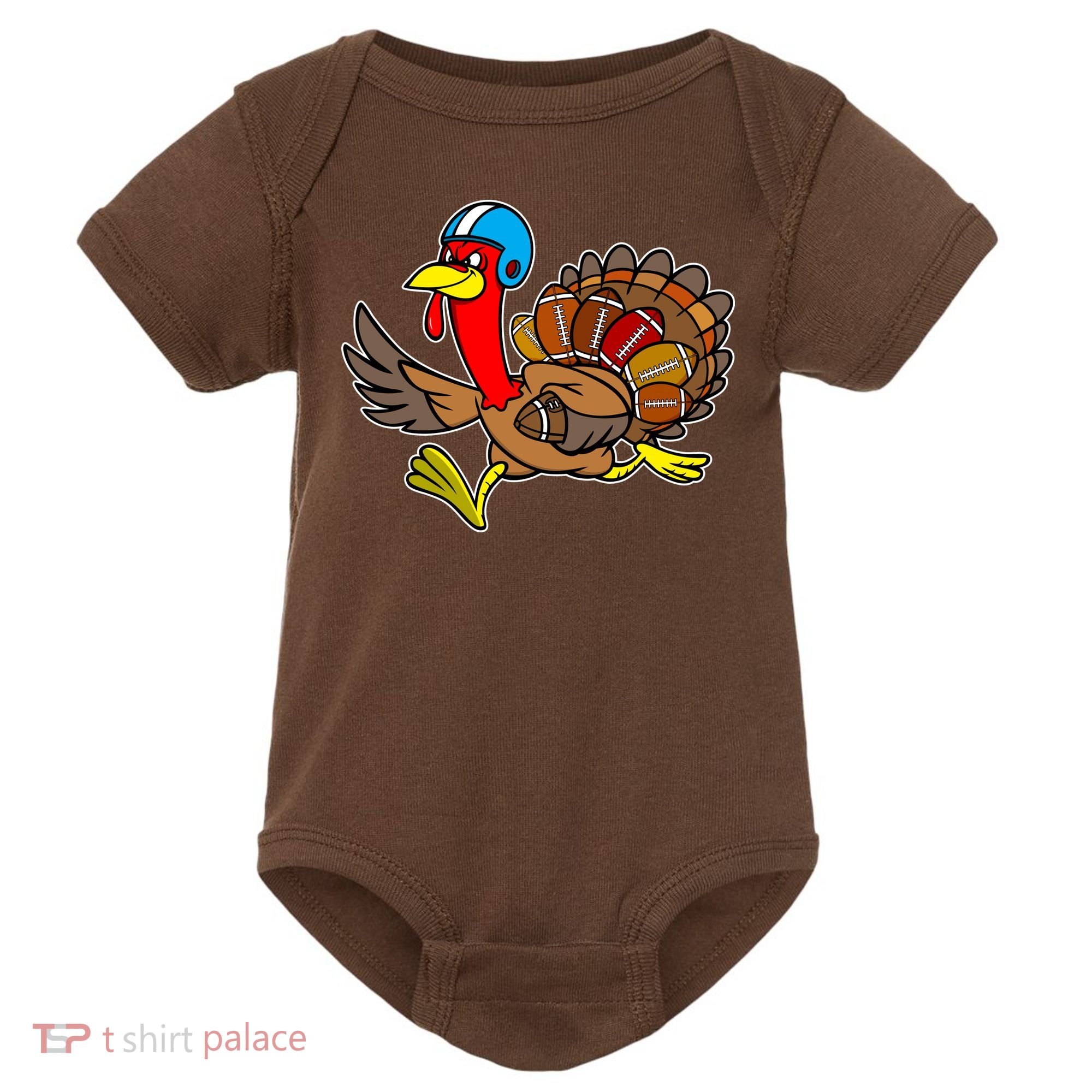 Thanksgiving Football Turkey Baby Bodysuit