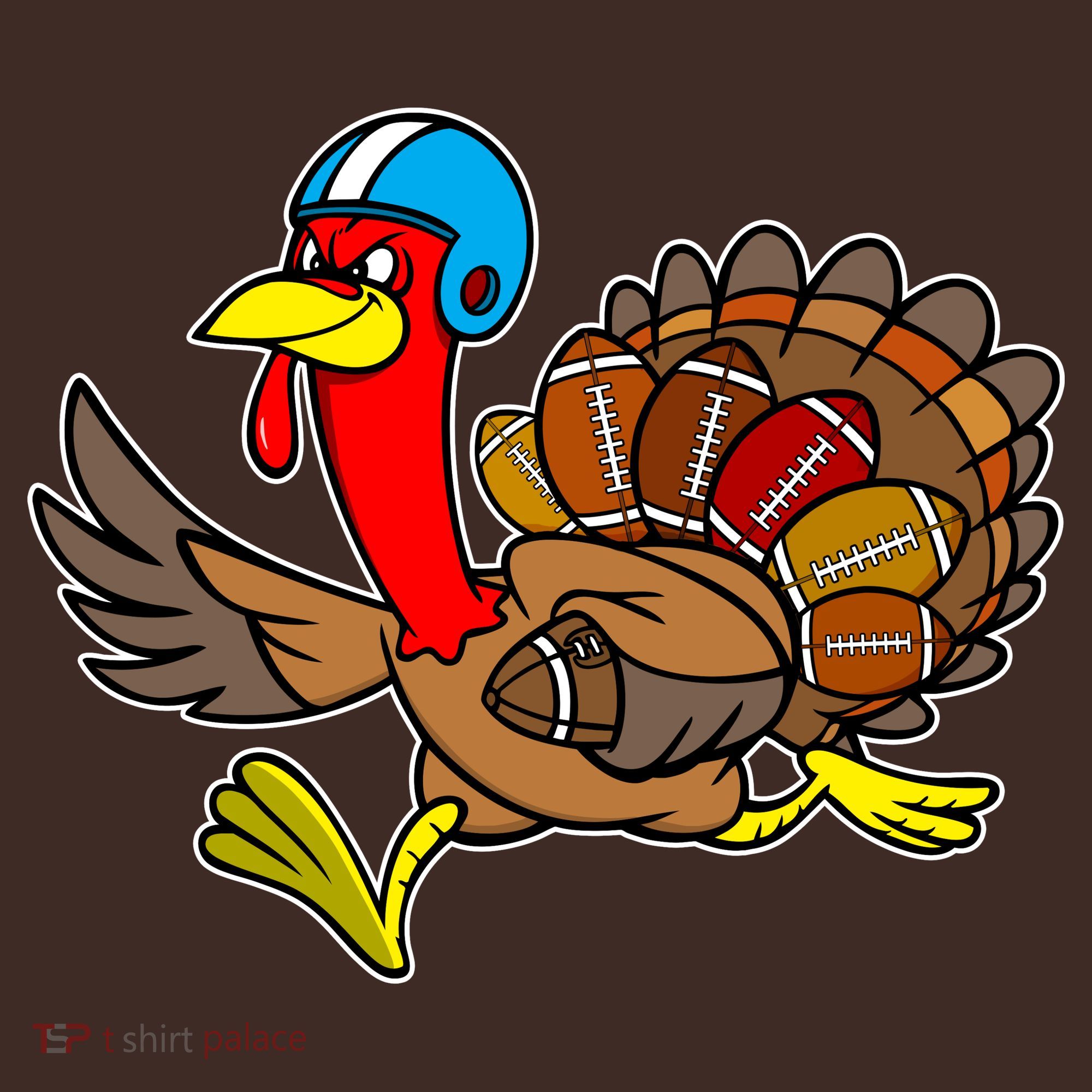 Thanksgiving Football Turkey Kids Hoodie