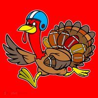 Thanksgiving Football Turkey Santa Hat thumb 1
