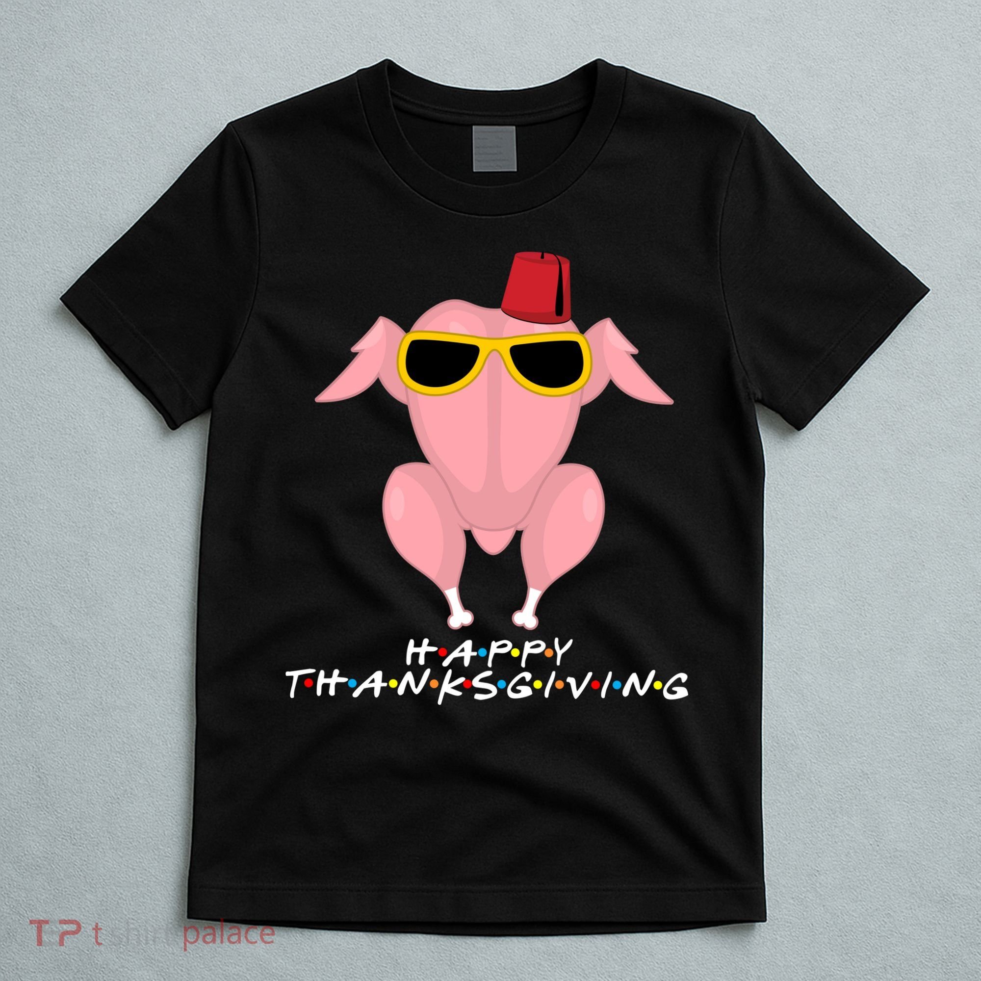 Thanksgiving Friends Funny Turkey Head T-Shirt