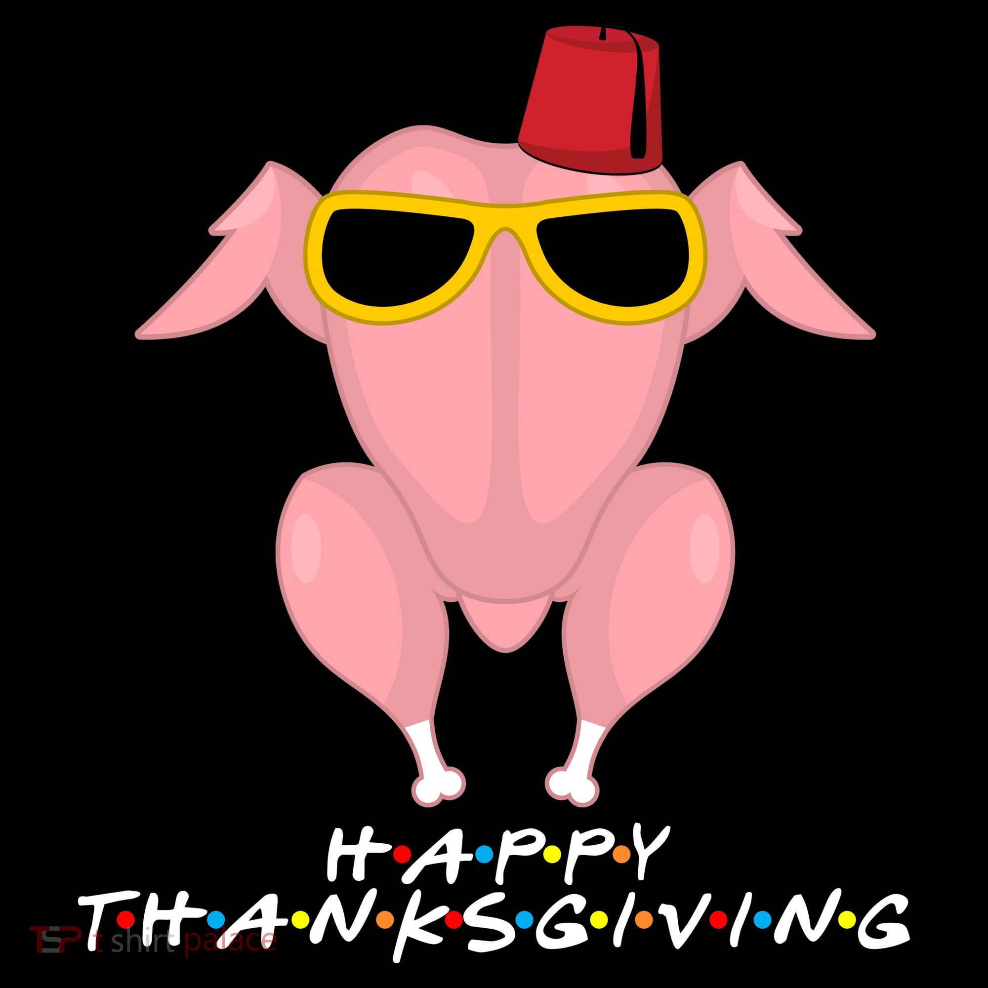 Thanksgiving Friends Funny Turkey Head Bucket Hat
