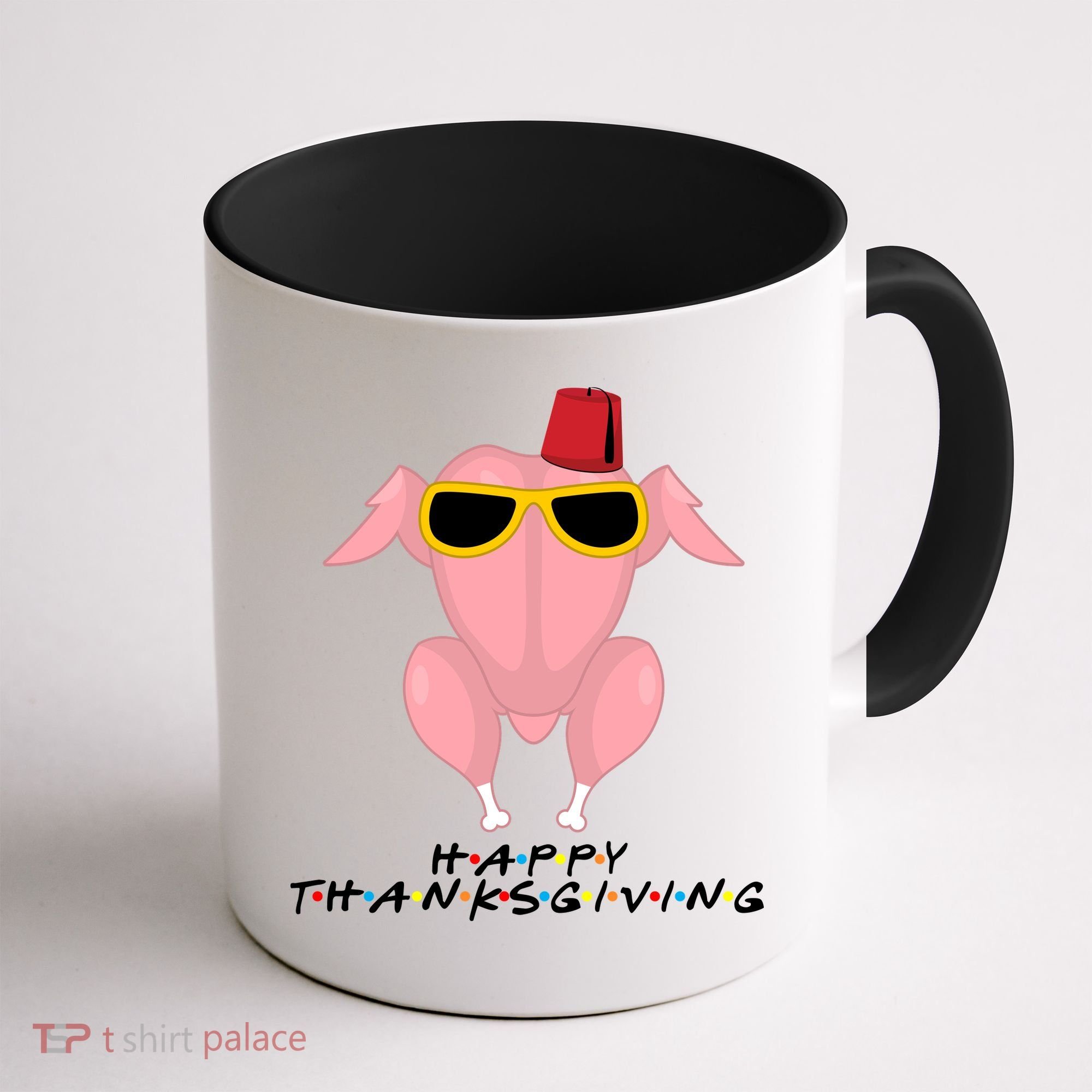 Thanksgiving Friends Funny Turkey Head Coffee Mug