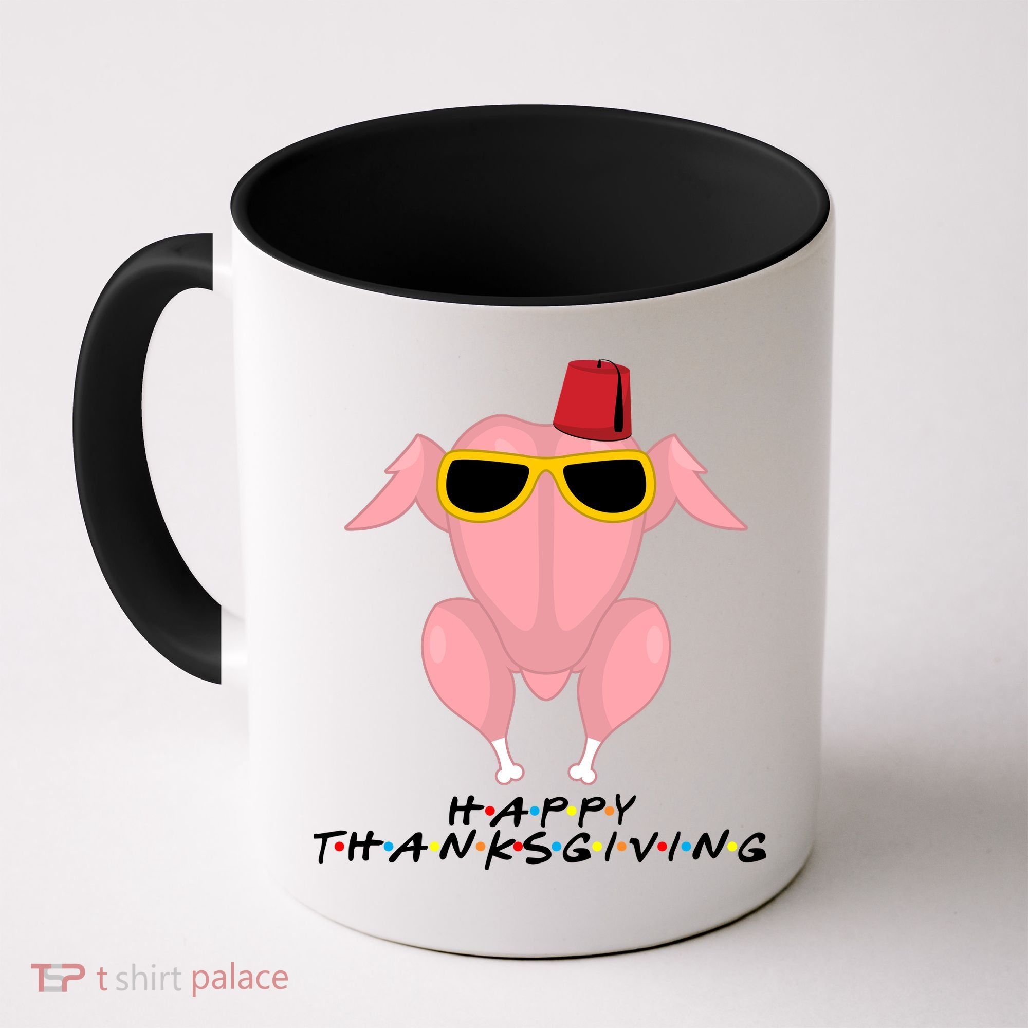 Thanksgiving Friends Funny Turkey Head Coffee Mug