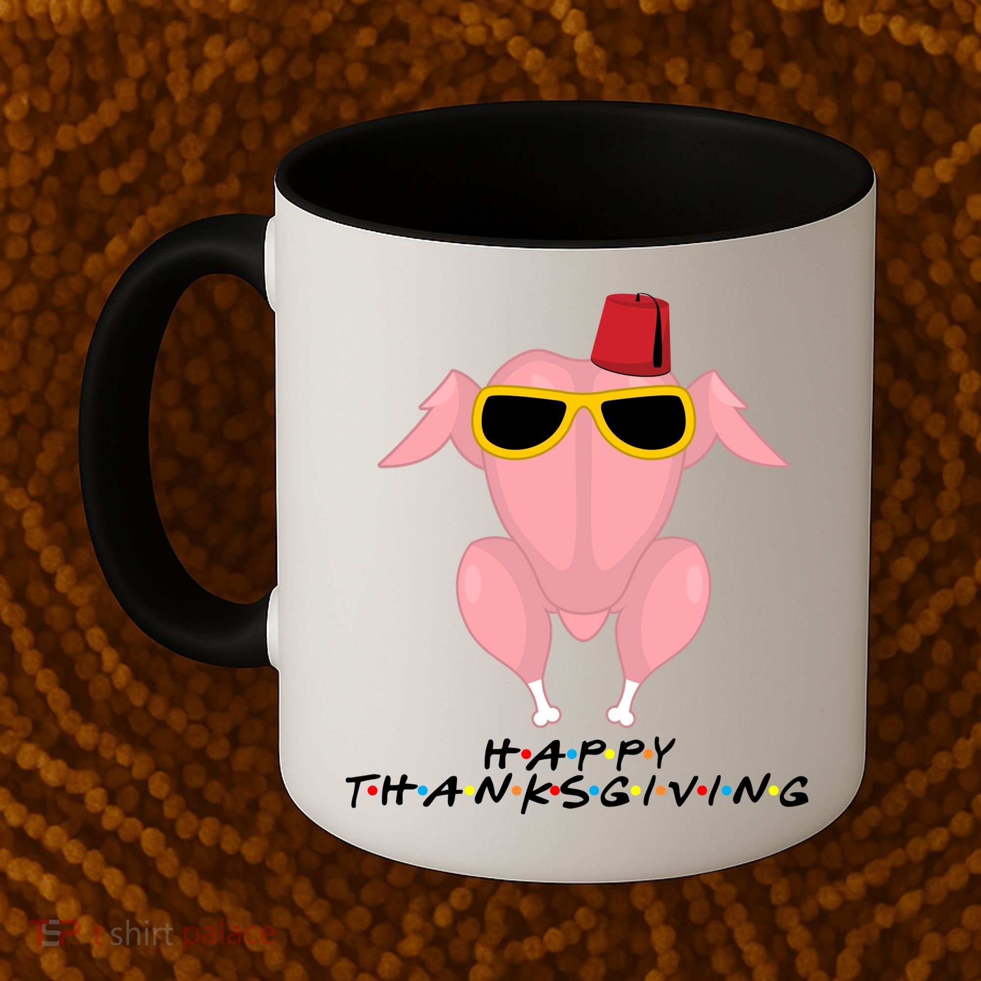 Thanksgiving Friends Funny Turkey Head Coffee Mug