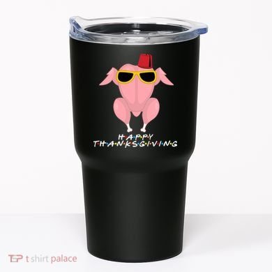 Thanksgiving Friends Funny Turkey Head Tumbler