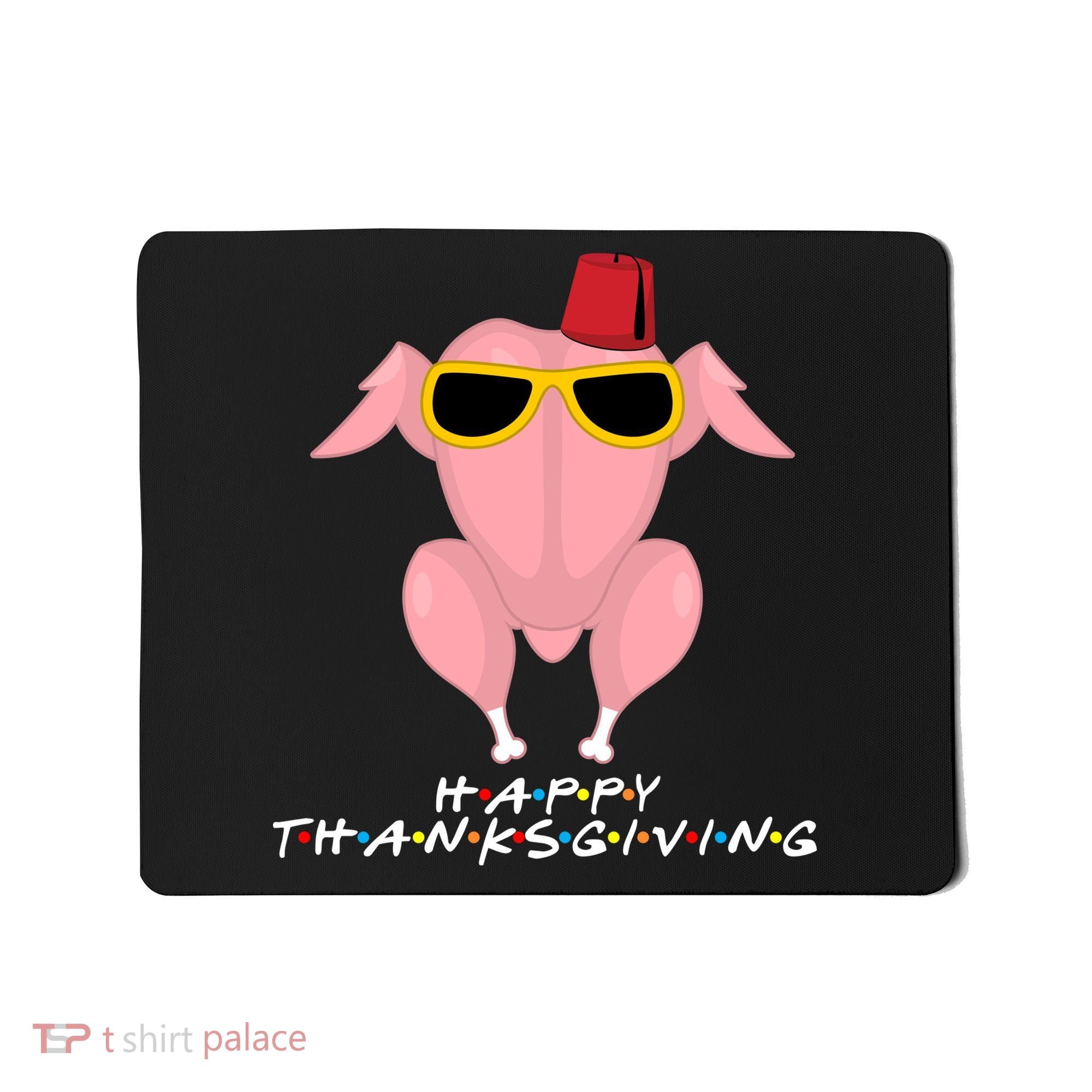 Thanksgiving Friends Funny Turkey Head Mousepad