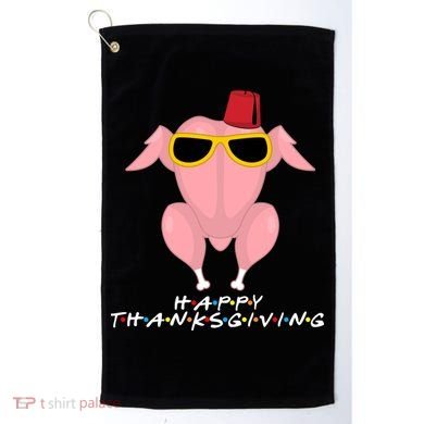 Thanksgiving Friends Funny Turkey Head Golf Towel