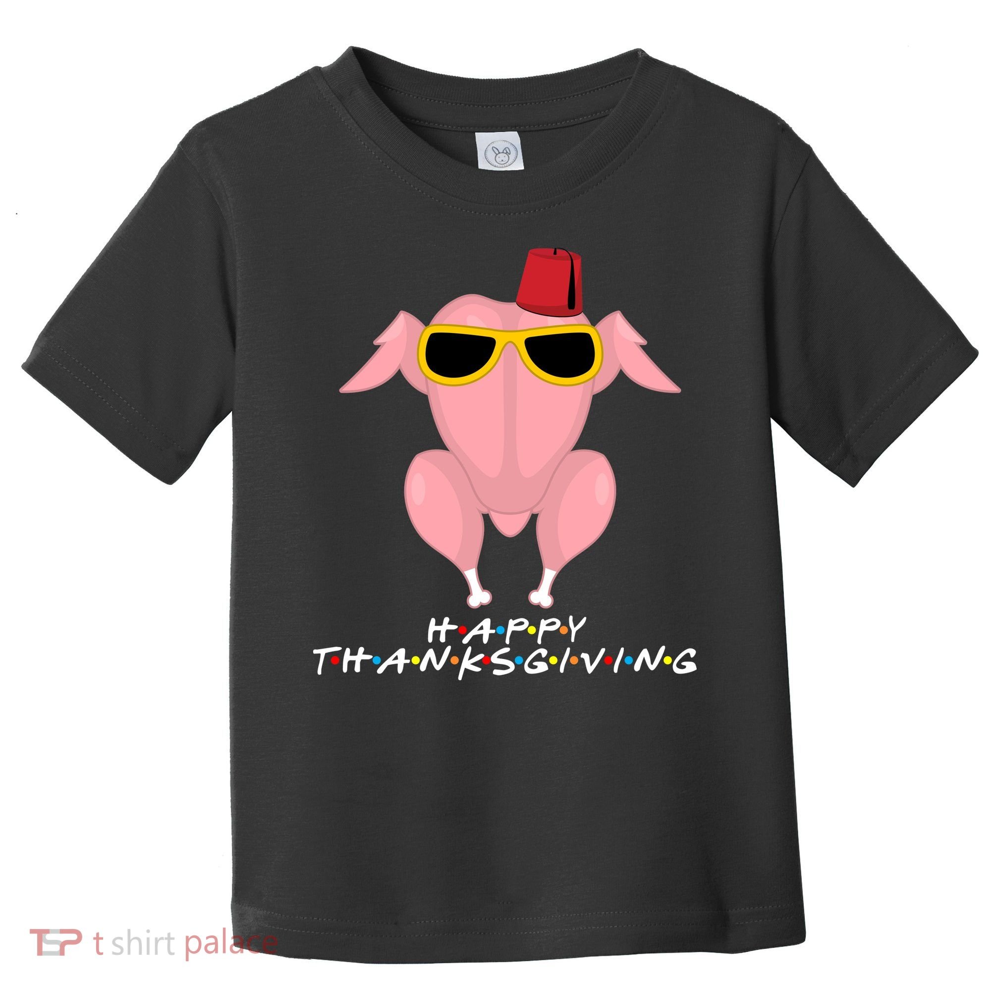 Thanksgiving Friends Funny Turkey Head Toddler T-Shirt