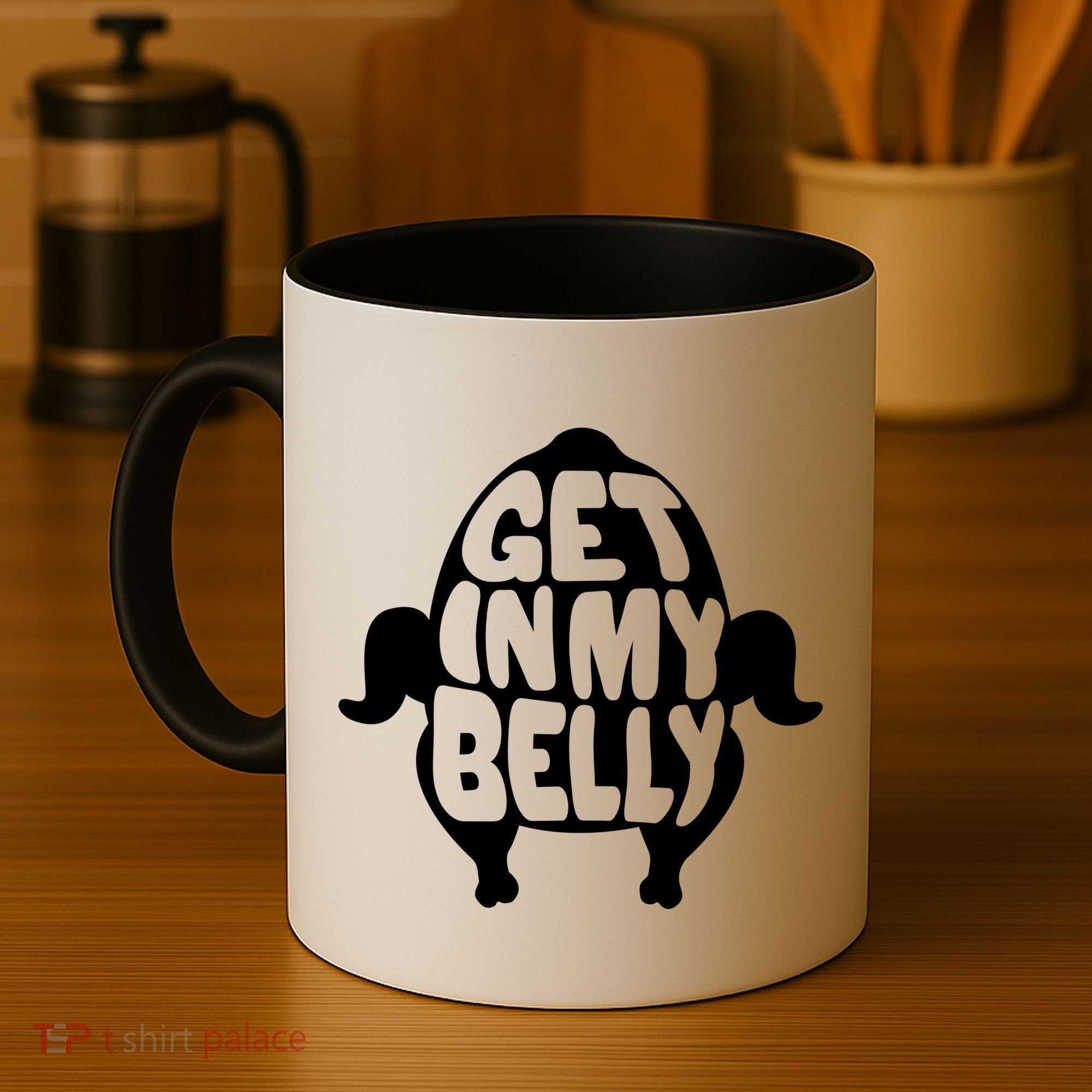 Thanksgiving Get In My Belly Coffee Mug
