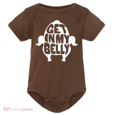 Thanksgiving Get In My Belly Baby Bodysuit