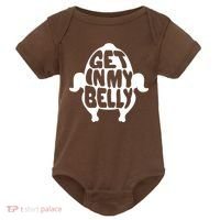 Thanksgiving Get In My Belly Baby Bodysuit thumb 0