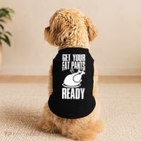 Thanksgiving Get Your Fat Pant Ready Doggie Tank thumb 2