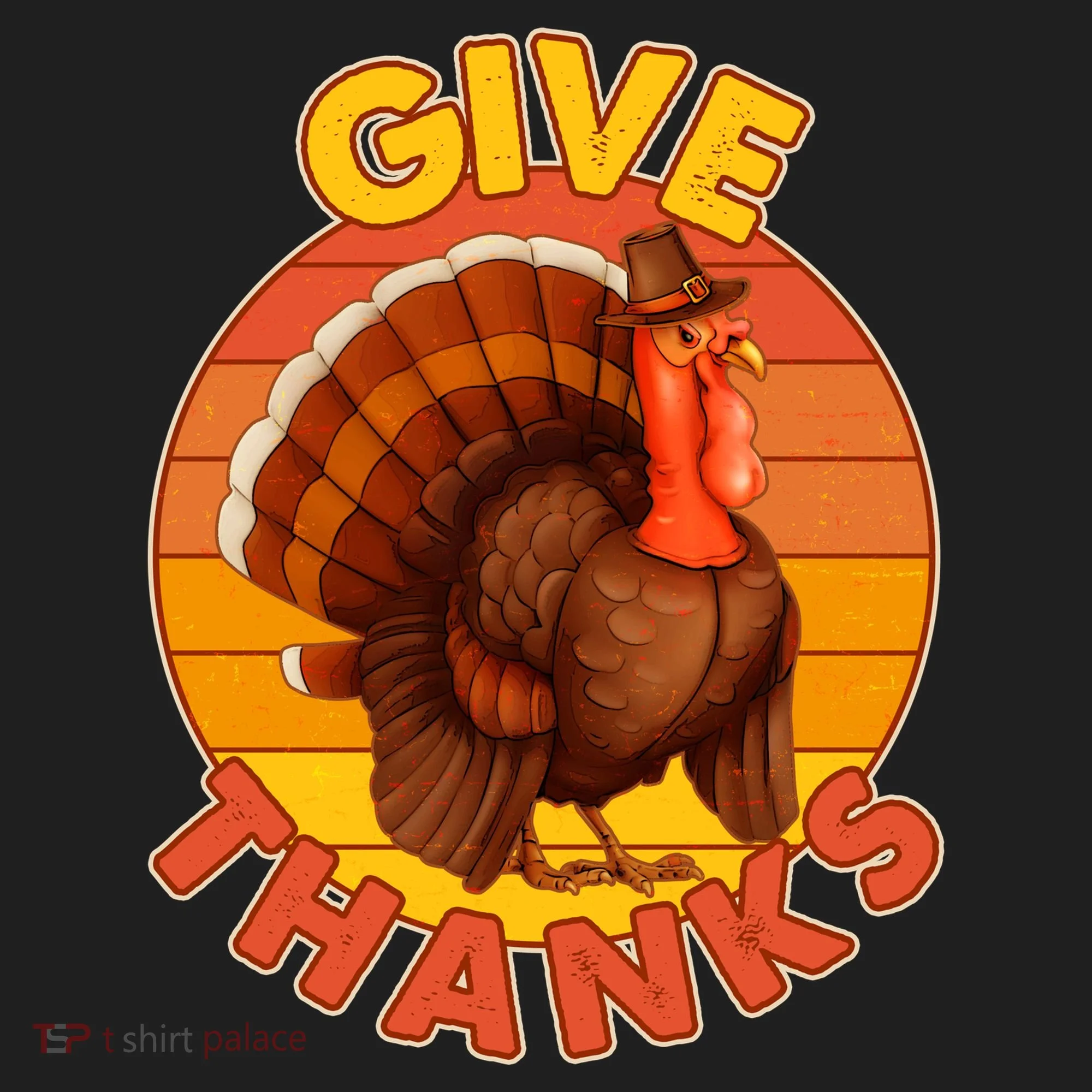 Thanksgiving Give Thanks Emblem Women's Sweatshirt