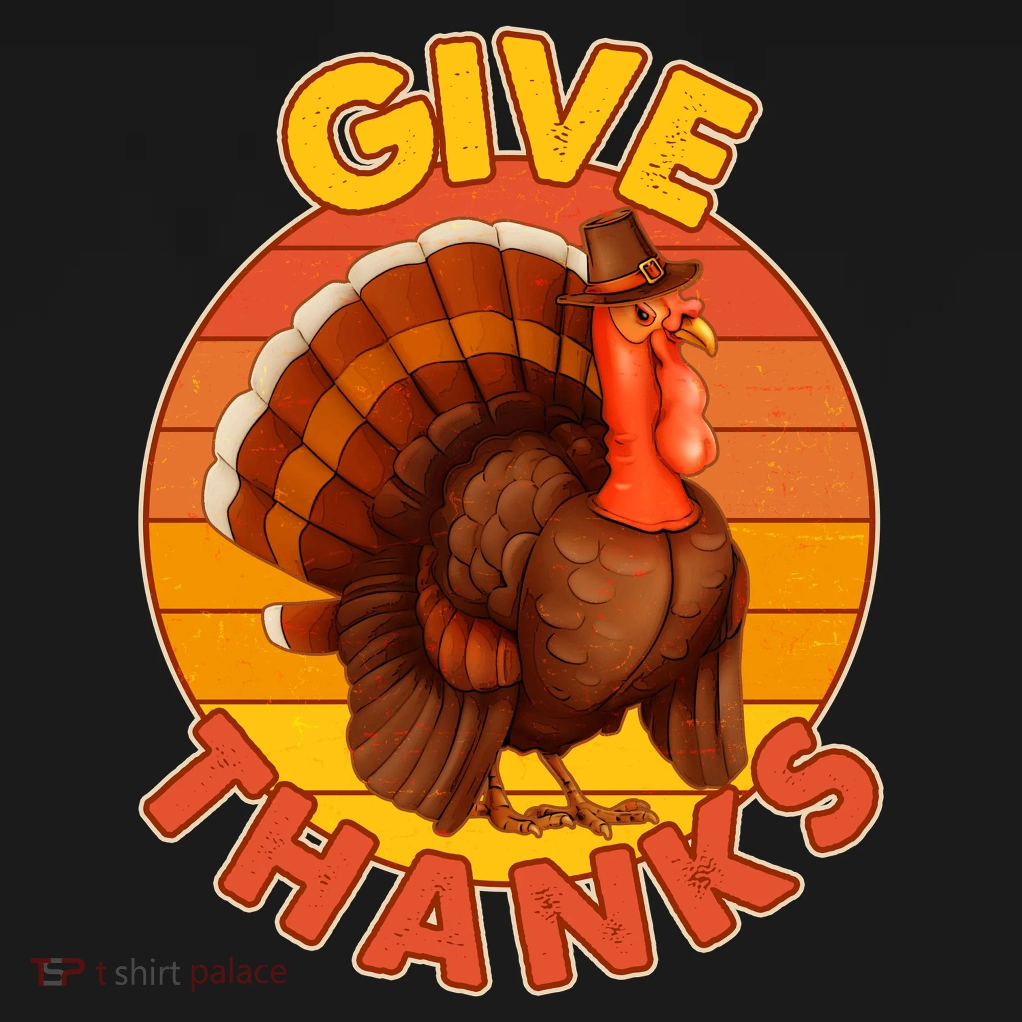 Thanksgiving Give Thanks Emblem Doggie Tank