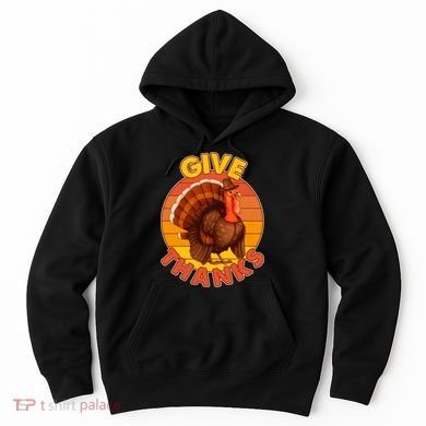 Thanksgiving Give Thanks Emblem Hoodie