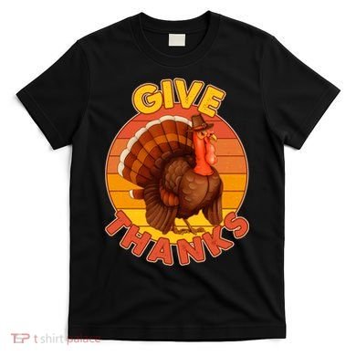 Thanksgiving Give Thanks Emblem T-Shirt