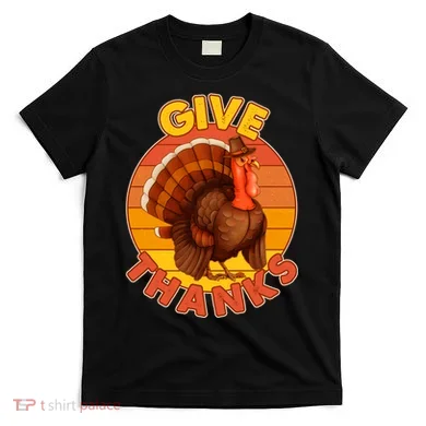 Thanksgiving Give Thanks Emblem T-Shirt