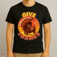 Thanksgiving Give Thanks Emblem T-Shirt thumb 3