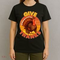 Thanksgiving Give Thanks Emblem T-Shirt thumb 4