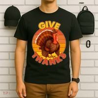 Thanksgiving Give Thanks Emblem T-Shirt thumb 6