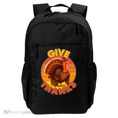 Thanksgiving Give Thanks Emblem Backpack