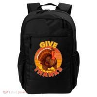 Thanksgiving Give Thanks Emblem Backpack thumb 0