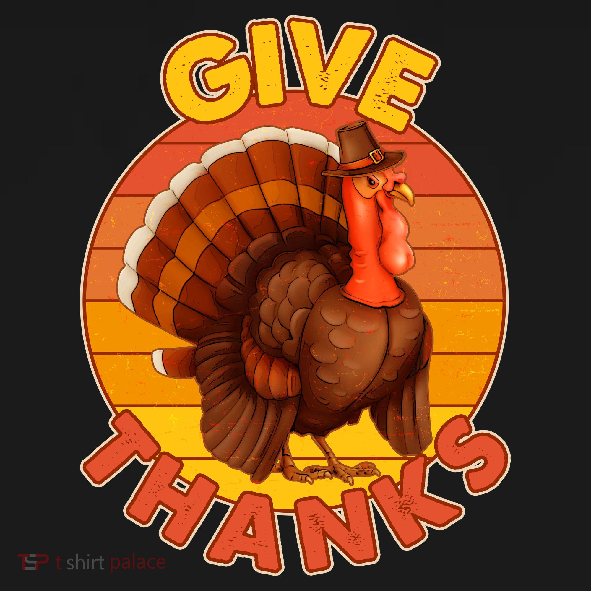 Thanksgiving Give Thanks Emblem Pajama Set
