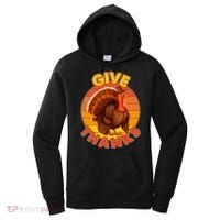 Thanksgiving Give Thanks Emblem Women's Hoodie thumb 0