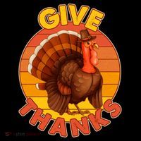 Thanksgiving Give Thanks Emblem Ornament thumb 1