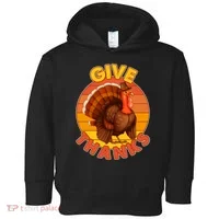 Thanksgiving Give Thanks Emblem Toddler Hoodie thumb 0