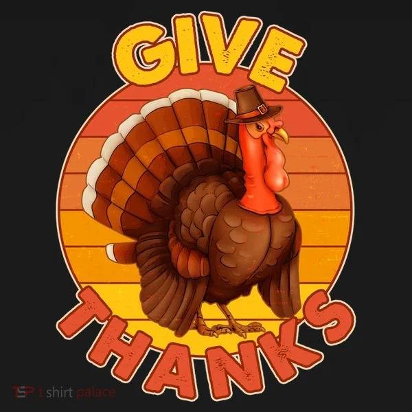 Thanksgiving Give Thanks Emblem Toddler Hoodie