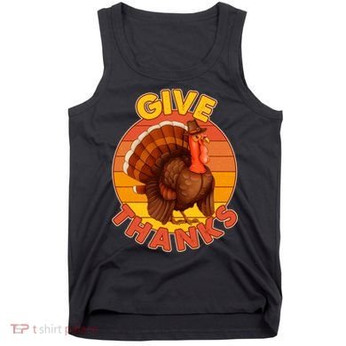 Thanksgiving Give Thanks Emblem Tank Top