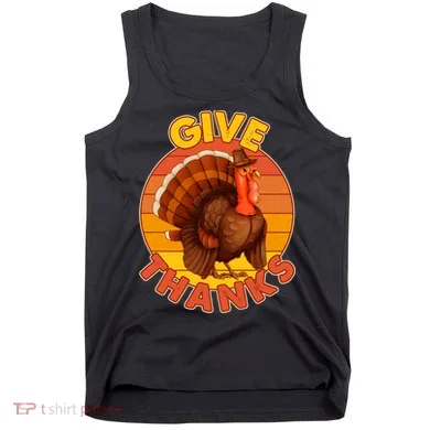 Thanksgiving Give Thanks Emblem Tank Top