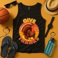 Thanksgiving Give Thanks Emblem Tank Top thumb 4
