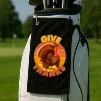 Thanksgiving Give Thanks Emblem Golf Towel thumb 2
