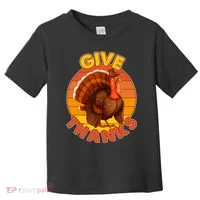 Thanksgiving Give Thanks Emblem Toddler T-Shirt thumb 0