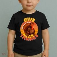 Thanksgiving Give Thanks Emblem Toddler T-Shirt thumb 2