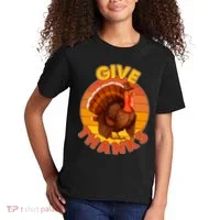 Thanksgiving Give Thanks Emblem Kids T-Shirt thumb 2