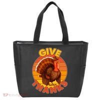 Thanksgiving Give Thanks Emblem Tote Bag thumb 0