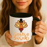 Thanksgiving Gobble Squad Coffee Mug thumb 3