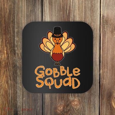 Thanksgiving Gobble Squad Coaster
