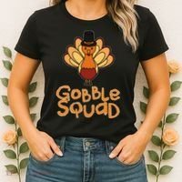 Thanksgiving Gobble Squad Women's T-Shirt thumb 2